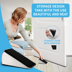 Heavy Duty Door Stopper 2.6 In Height Zinc Alloy & Silicone