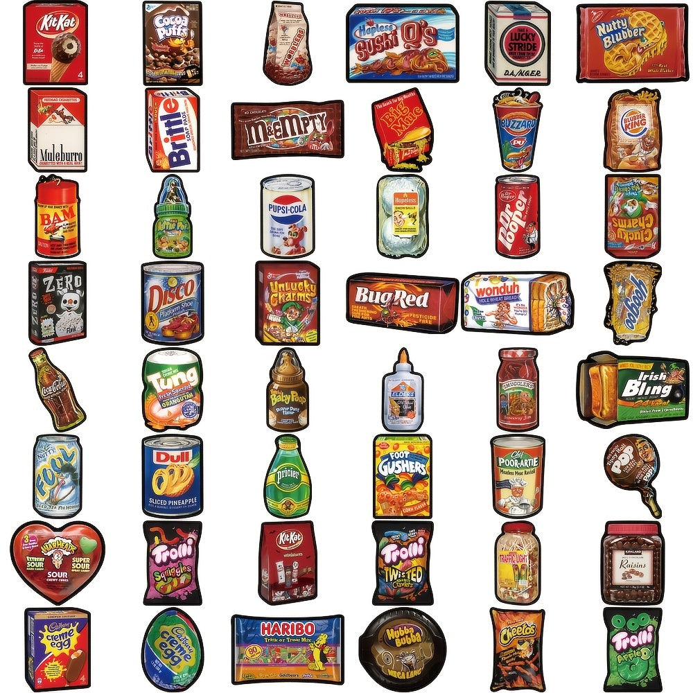 48pcs Cartoon Doodle Stickers Waterproof for Water Bottles Laptops Scrapbooks