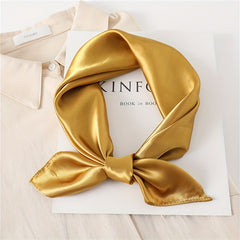 Women's Silk Square Scarf Random Satin Neck Hair Band Bag Warp Lightweight Soft