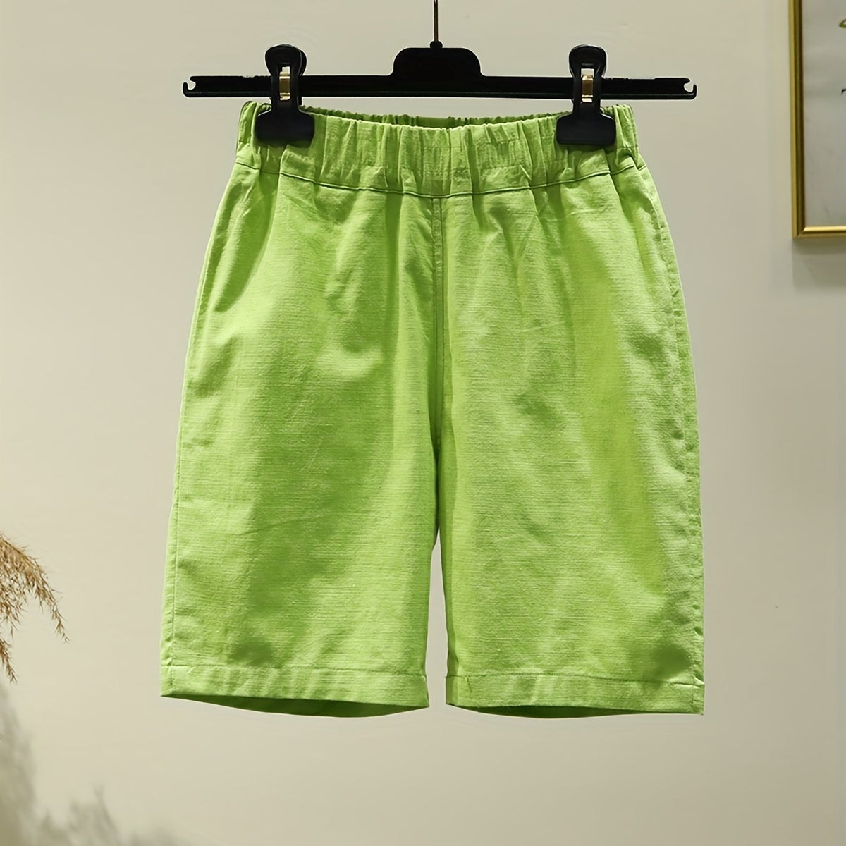 Kids Casual Cotton Linen Sweat Shorts Elastic Waist Thin Summer Shorts