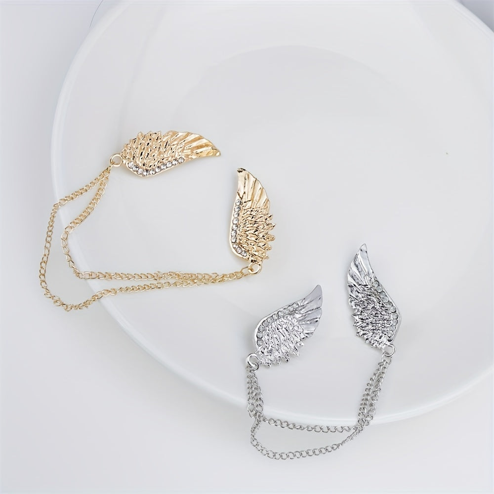 Deer Horn Chain Brooch Zinc Alloy Chain Tassel Brooch Pin