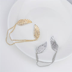 Deer Horn Chain Brooch Zinc Alloy Chain Tassel Brooch Pin