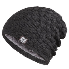 Men's Large Head Thickeden Woolen Warm Ear Protection Cold Hat
