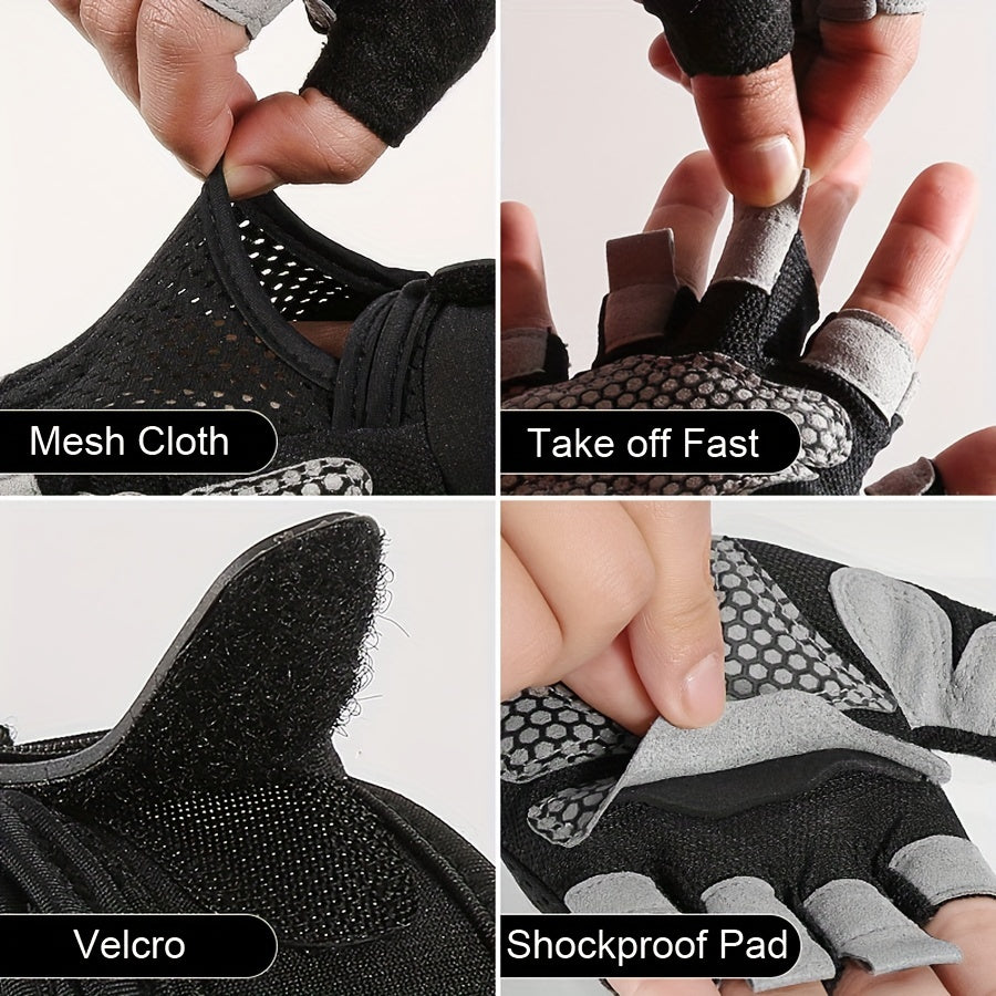 Half Finger Gym Gloves for Body Building Training Fitness Cycling