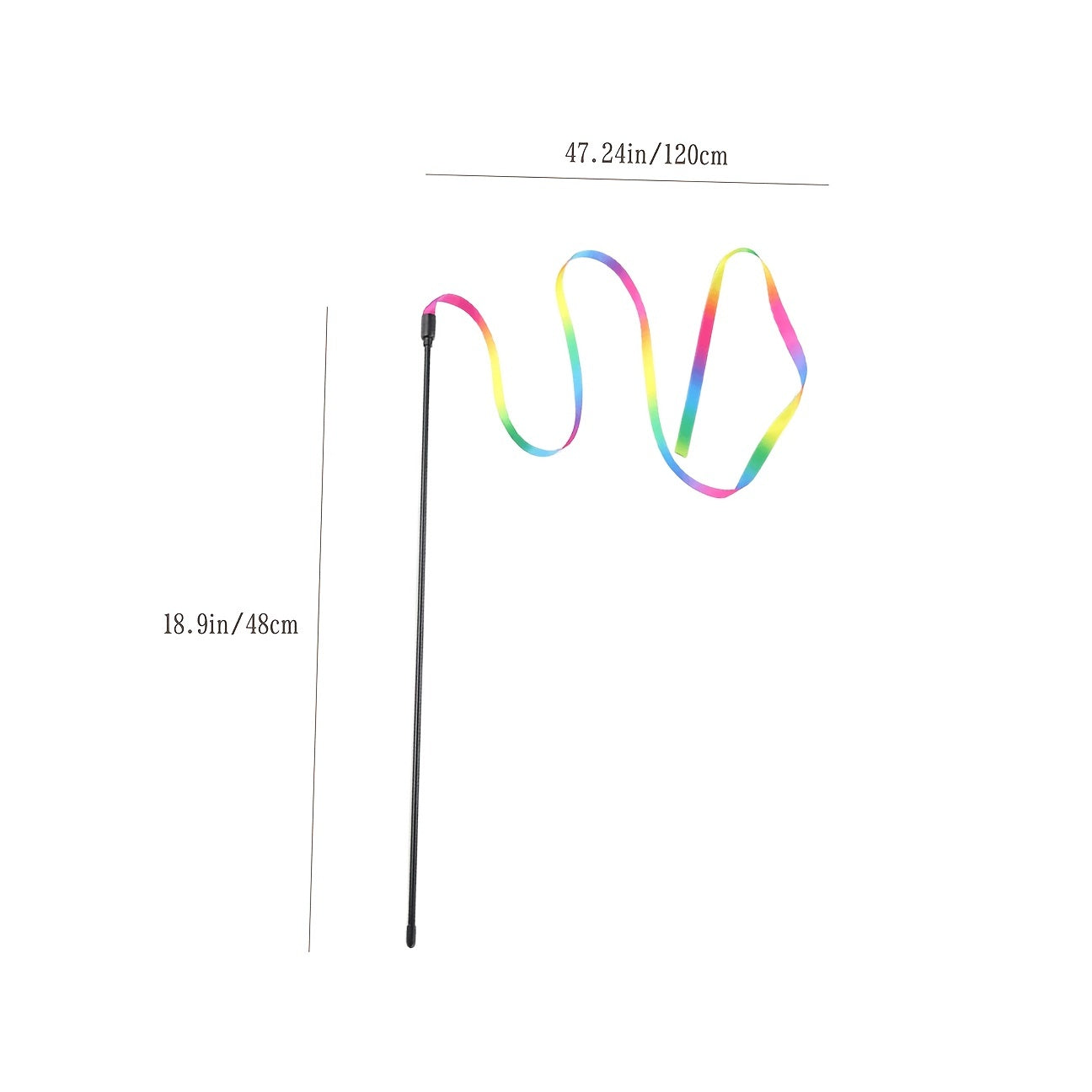 Interactive Cat Toys Wand Rainbow String Teaser