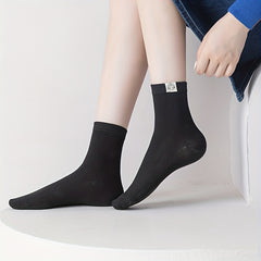 6 Pairs Cartoon Applique Socks Cute & Comfy College Style Women's Stockings