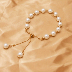 Faux Pearls Beaded Bracelet for Women - Hand Jewelry