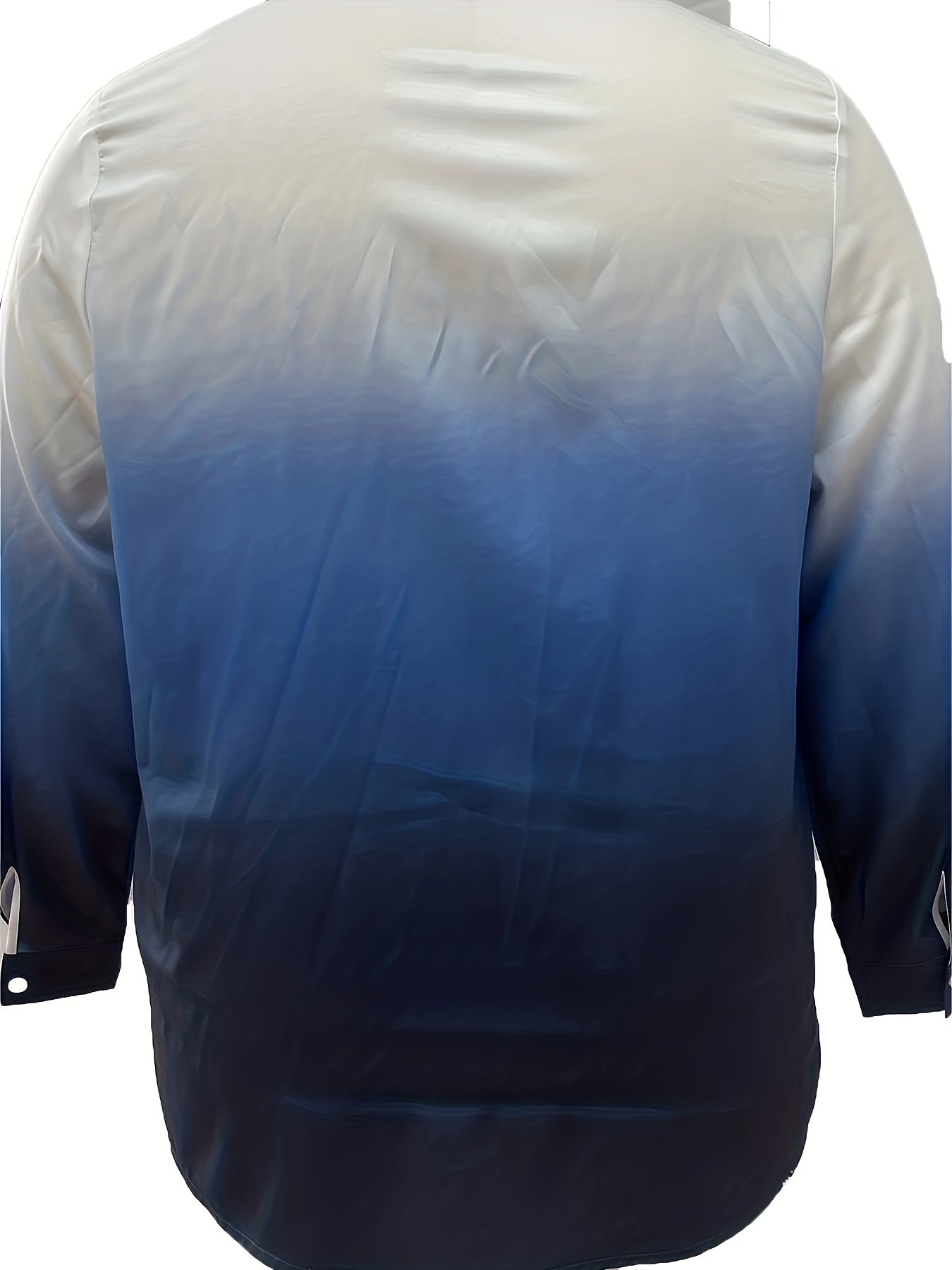  Ombre Print Long Sleeve Button Up Shirt