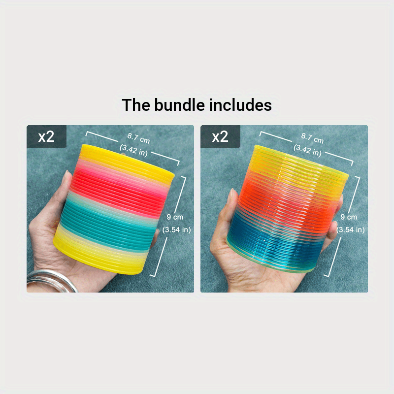Rainbow Spring Coil Toy 8 3 4 Stretchy Fidget Toy for Kids Adults