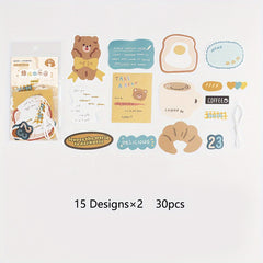 30 Sheets Sponge of Paradise Series Cartoon Journal DIY Collage Decoration