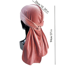 Corduroy Elastic Turban Solid Hijab Hat Head Wrap Head Scarf