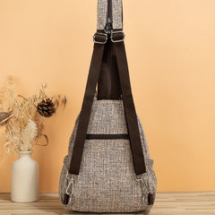 Vintage Ethnic Style Flap Backpack Floral Embroidered Daypack Bohemian Bag