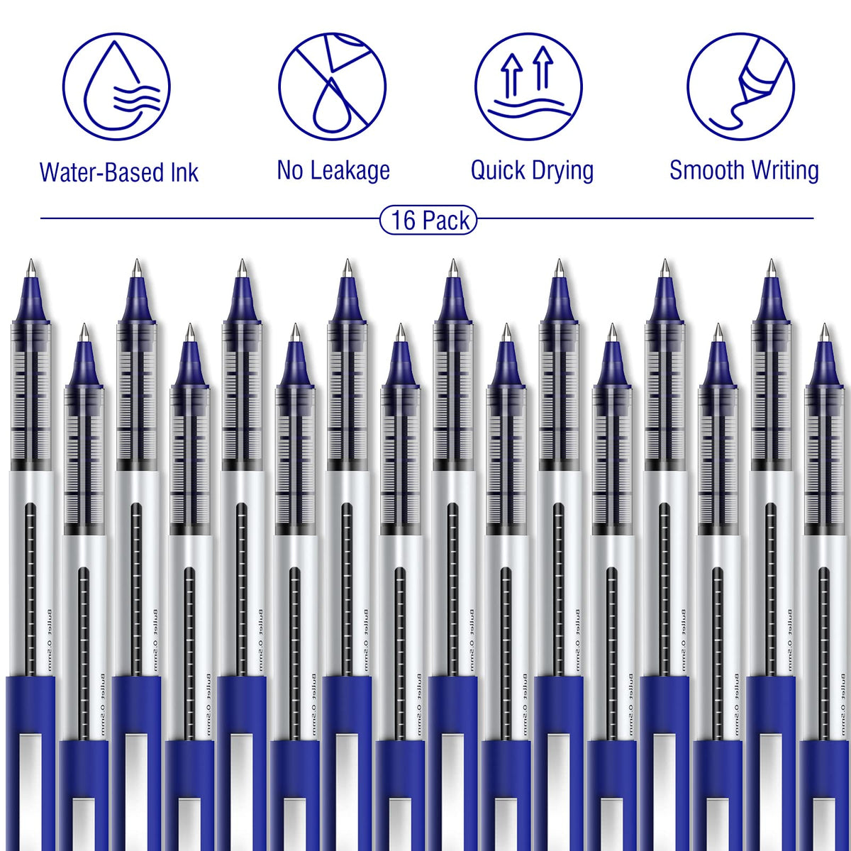 12 pcs Rollerball Pens 0.5mm Quick Drying Ink