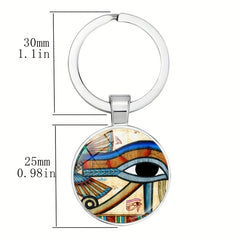 Egyptian Eye of Horus Time Gemstone Keychain
