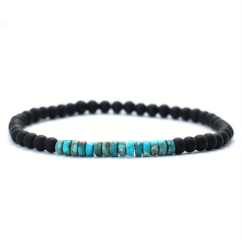Men's Frosted Stone Beads Bracelet Gift For Men