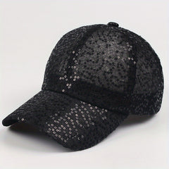 Glitter Trucker Hat Sequin Baseball Cap Lightweight Sunscreen Dad Hat