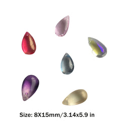 20pcs 8 15mm Large Teardrop Pendant Bead Crystal Glass DIY Beads Jewelry Making