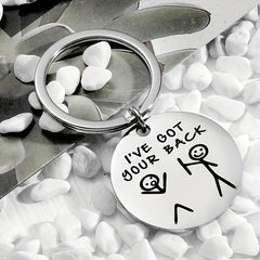 Funny Friendship Keychain for Brother Sister Bestie Daughter Son
