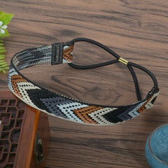 Bohemian Elastic Headband Retro Arrow Tip Printed Headdress Hair Accessories