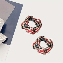 American Flag Hair Tie Elastic Scrunchie for Women Girls