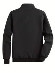 Men's Zip Up Stand Collar Windbreaker Jacket
