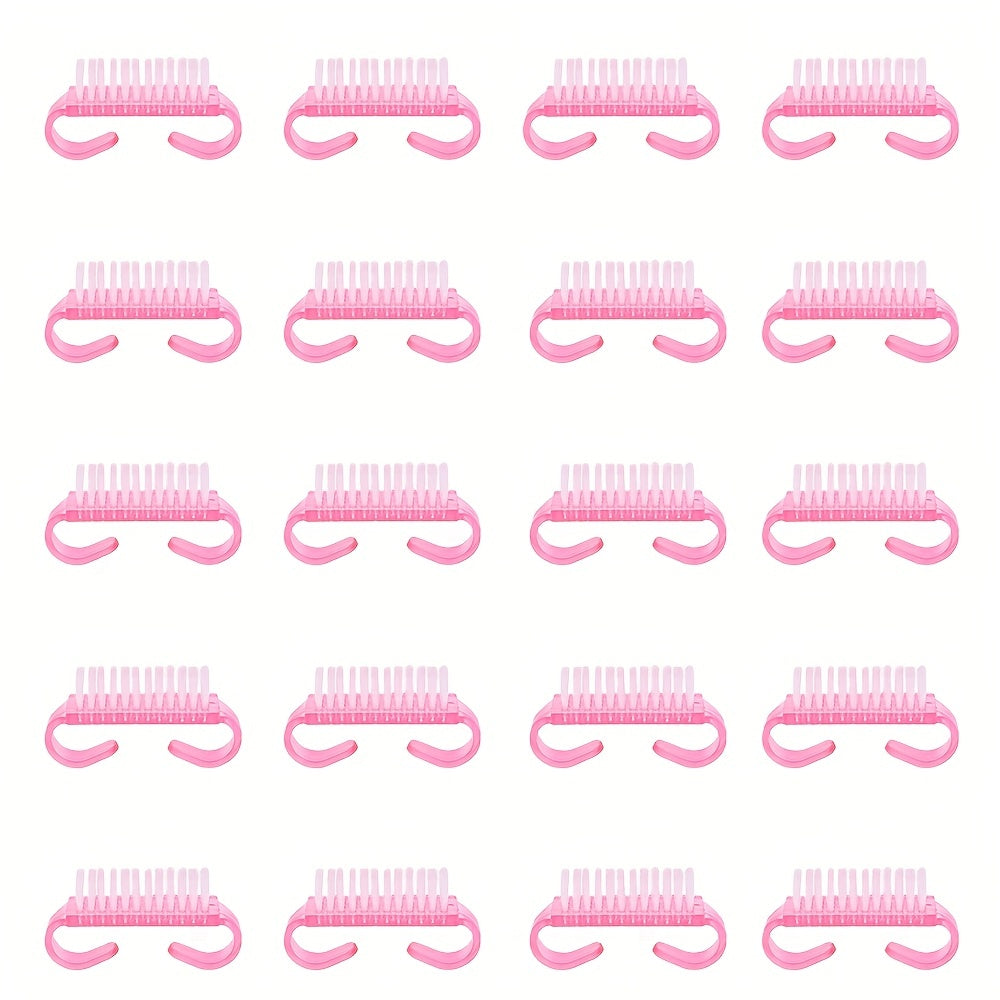50 Pcs Handle Grip Nail Brush Fingernail Scrub Cleaning Brush