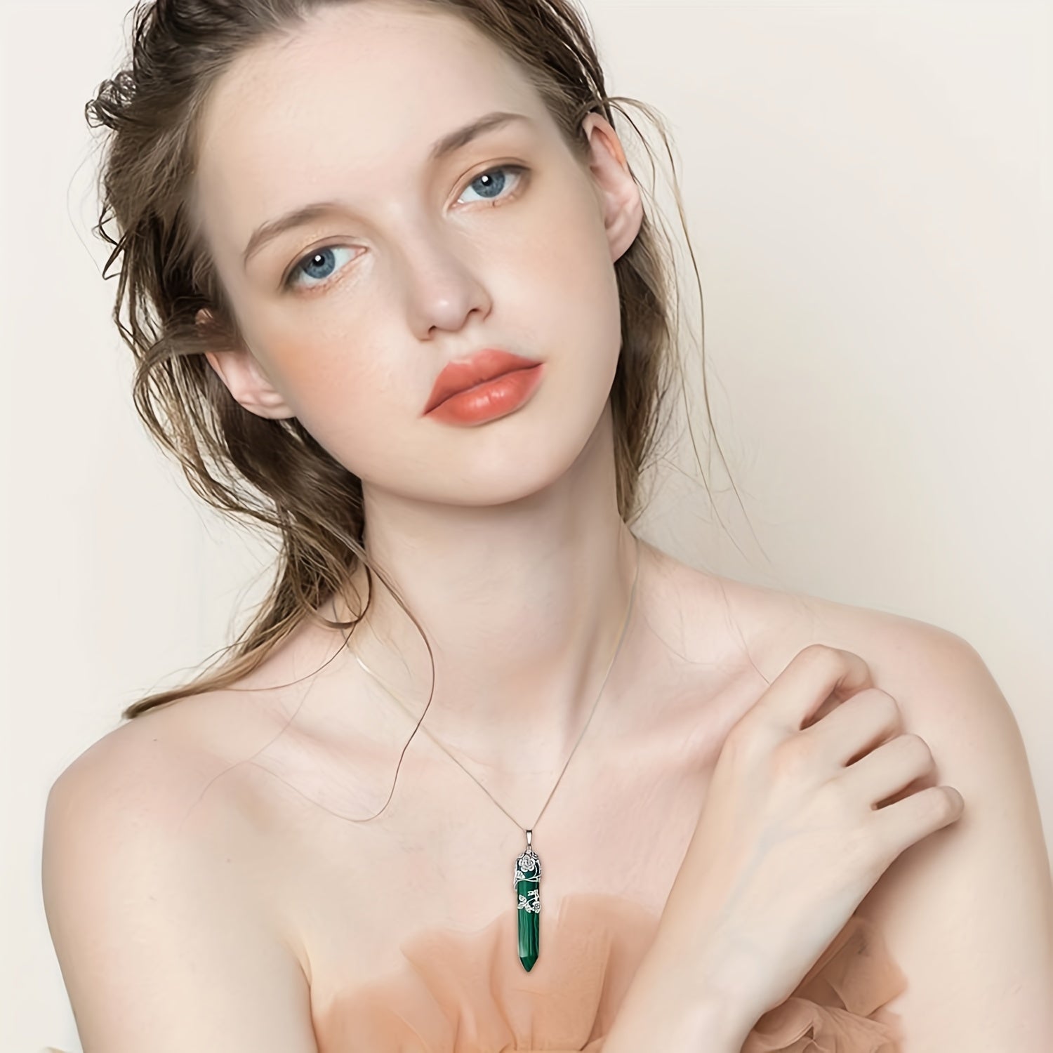 Healing Crystal Point Pendant Necklace Reiki Healing Crystals