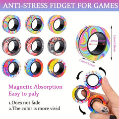 Magnetic Finger Ring Fidget Toy Halloween Christmas Gift