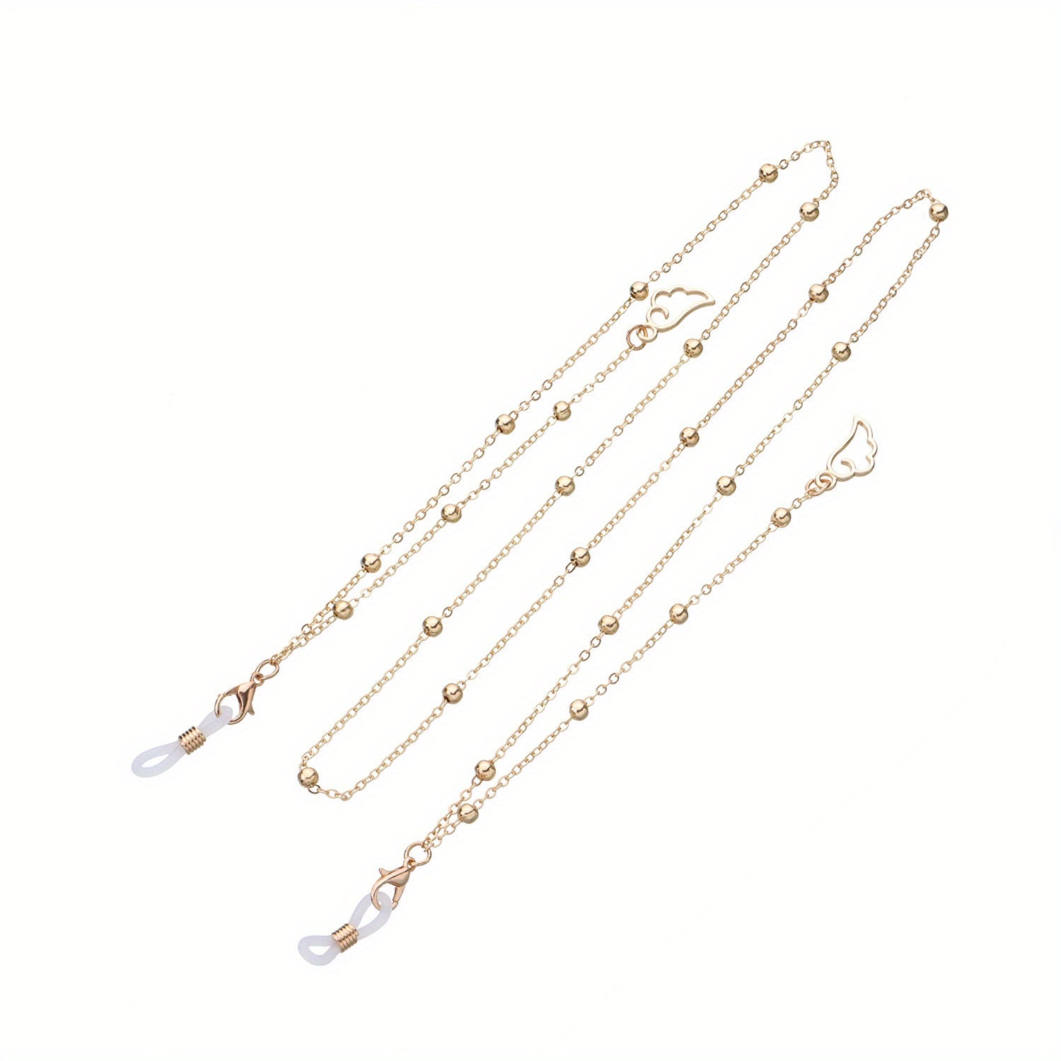Men's Alloy Glasses Chain Beads Necklace Sunglasses Accessories