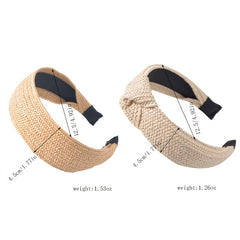 Knitted Straw Knot Headband Hair Bands Wedding Hair Accessories