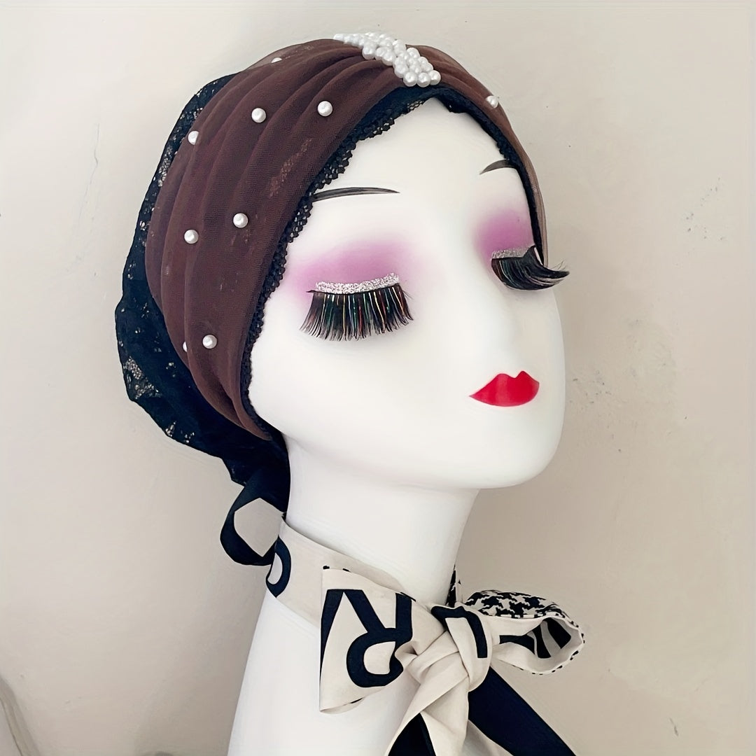 Vintage Lace Hijab Boho Head Scarf Chemo Cap Hair Accessories