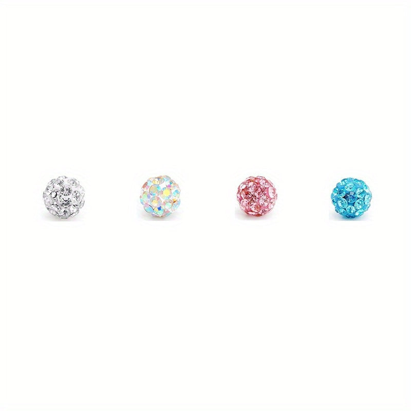 4pc Replacement Balls Spikes for Piercing Barbell 4mm 5mm 8mm CZ DIY Jewelry