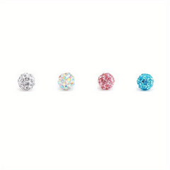 4pc Replacement Balls Spikes for Piercing Barbell 4mm 5mm 8mm CZ DIY Jewelry
