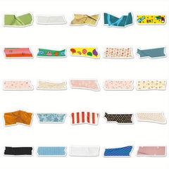 50 Colorful Polka Dot Stickers with Adhesive Tape Reusable Self Adhesive Deca