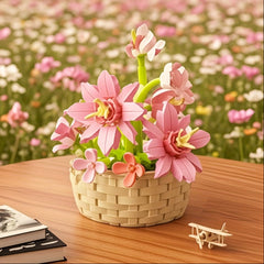 Building Blocks Flower Basket Eternal Bouquet Assembly Toys