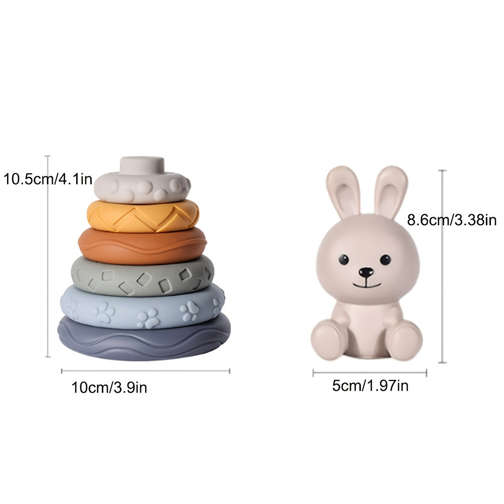 6pcs Soft Stacking Blocks Sensory Hand Grasping Ball Set PVC Material