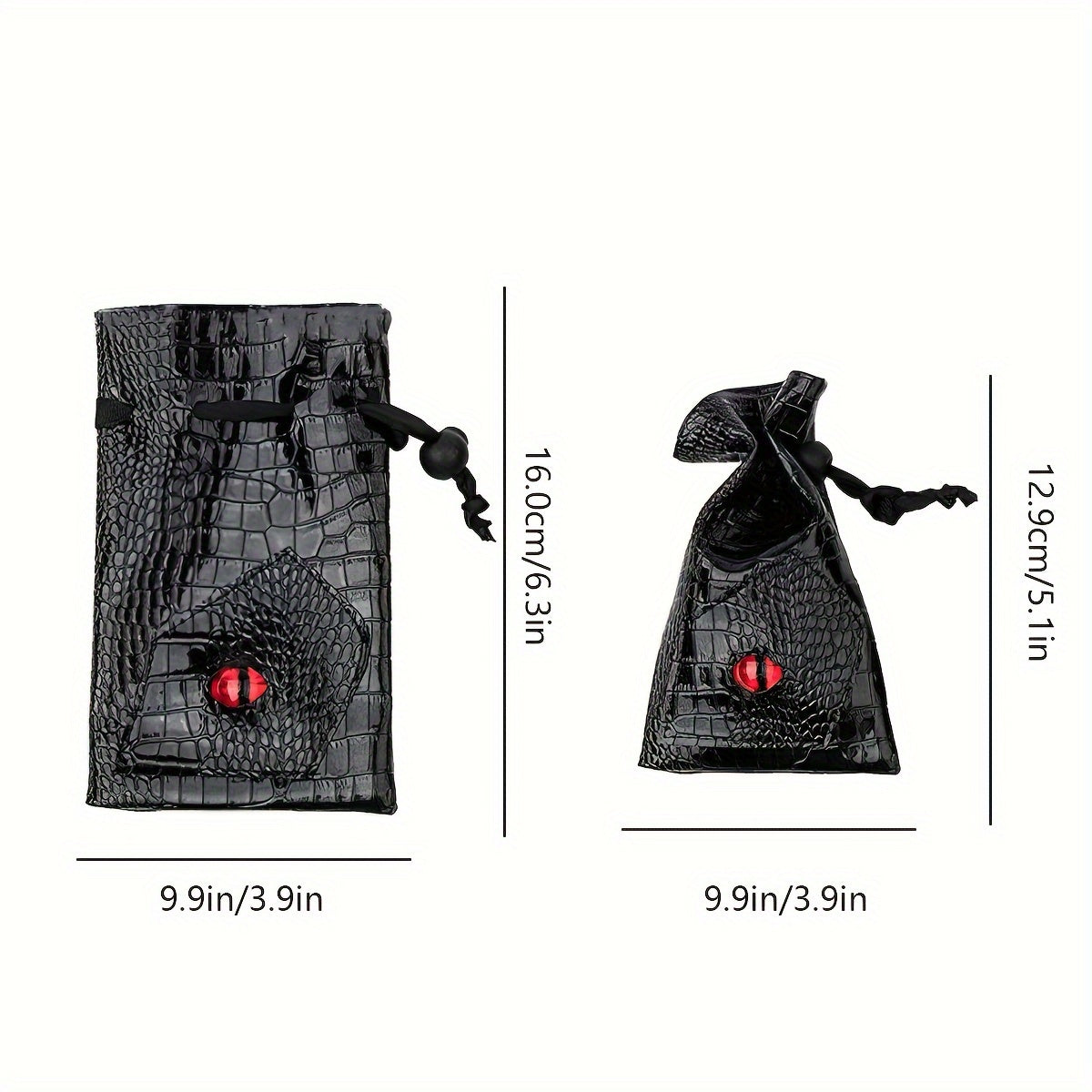 Crocodile Pattern Drawstring Dice Pouch Coin Storage Bag