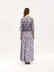  Tropical Print Boho Kaftan Maxi Dress