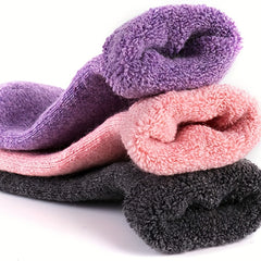3 Pairs Fuzzy Socks Comfy Warm Mid Tube Stockings Hosiery