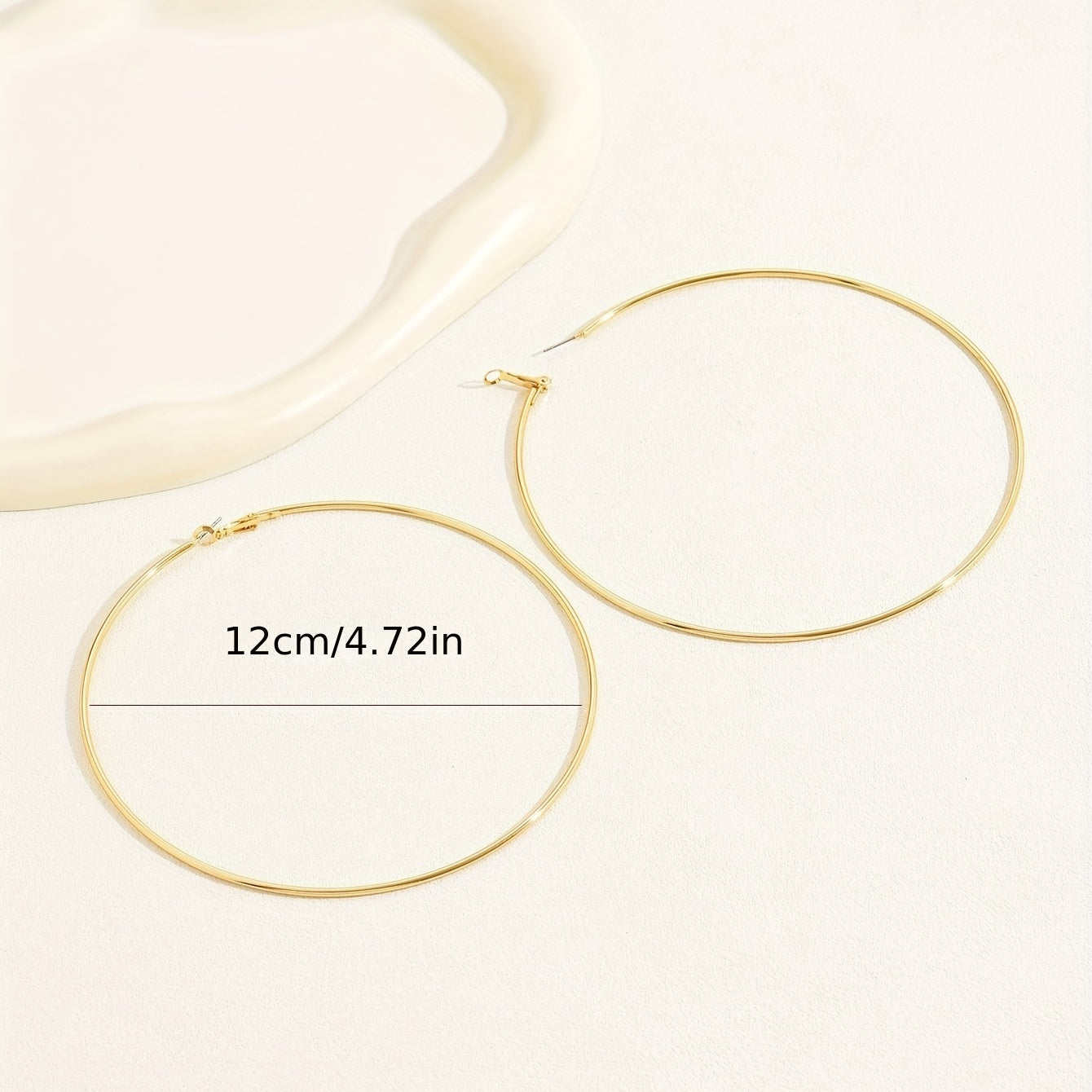 Minimalist Hip Hop Style Hoop Earrings Iron Jewelry Gift