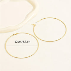 Minimalist Hip Hop Style Hoop Earrings Iron Jewelry Gift