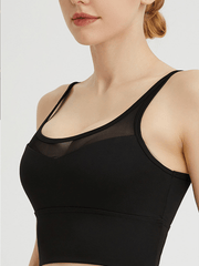 High Stretch Mesh Sports Bra for Women - Yoga Fitness Training