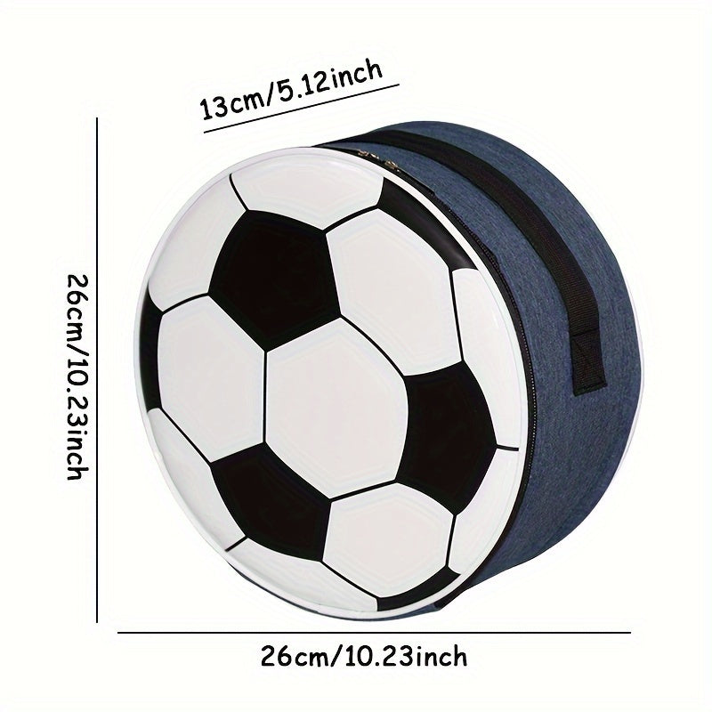 Football Pattern Insulation Bag Portable Reusable Lunch Bags