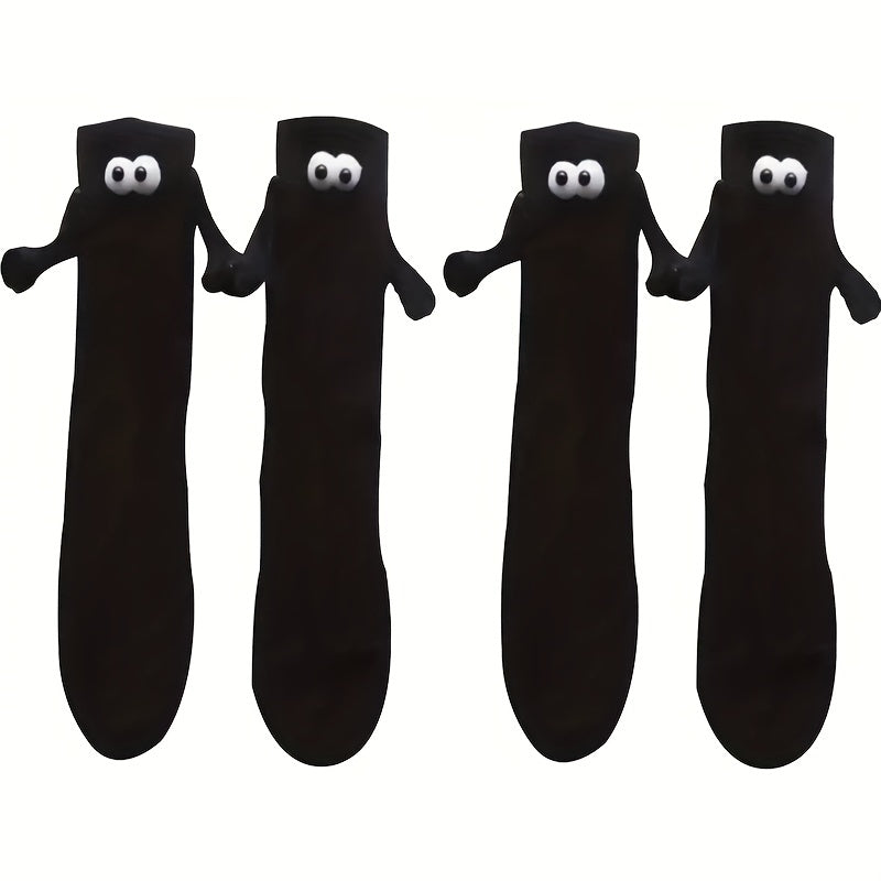 Cute Magnetic Couple Socks Set - Funny Sweat Absorbing Design