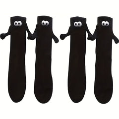 Cute Magnetic Couple Socks Set - Funny Sweat Absorbing Design