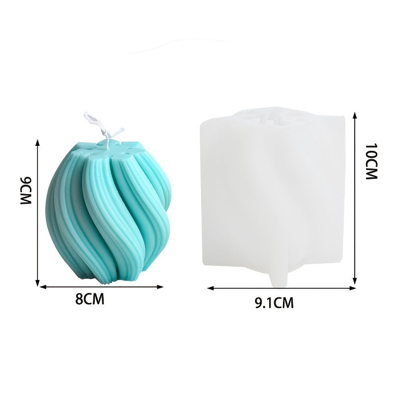 Striped Roman Column Candle Silicone Mold DIY Decoration