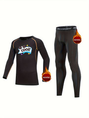 Kids Compression Fleece Set Crew Neck Pullover & Matching Pants