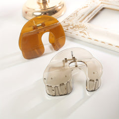3pcs Leopard Print Hair Claw Jelly Ponytail Holder Women Hair Clip