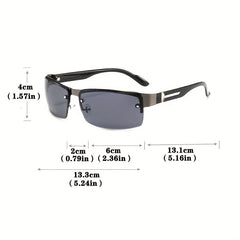 Square Metal Sunglasses Business Men's Glasses Vintage Sunglasses