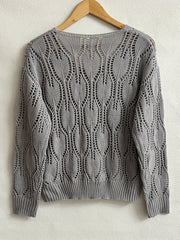 V Neck Cut Out Sweater for Women